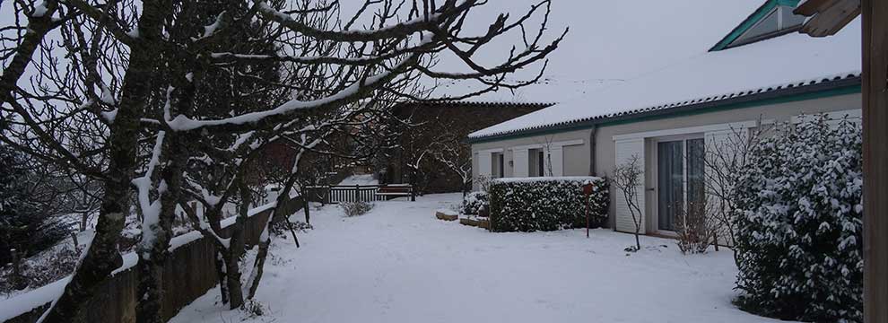 Jardins de la MARPA sous la neige